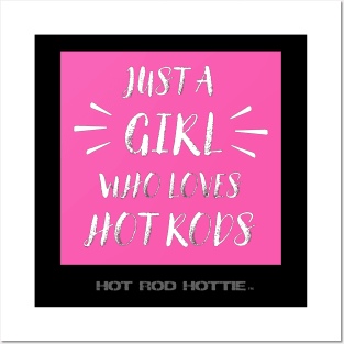 Hot rods, A girl who loves hot rods, Hot pink Posters and Art